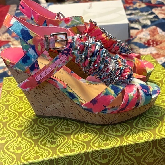 Gianni Bini Shoes - Gianni Bini Multicolor Wedge Sandals